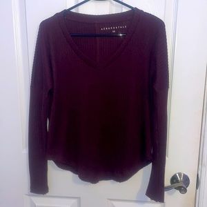 Aeropostale Knit Burgundy Sweater